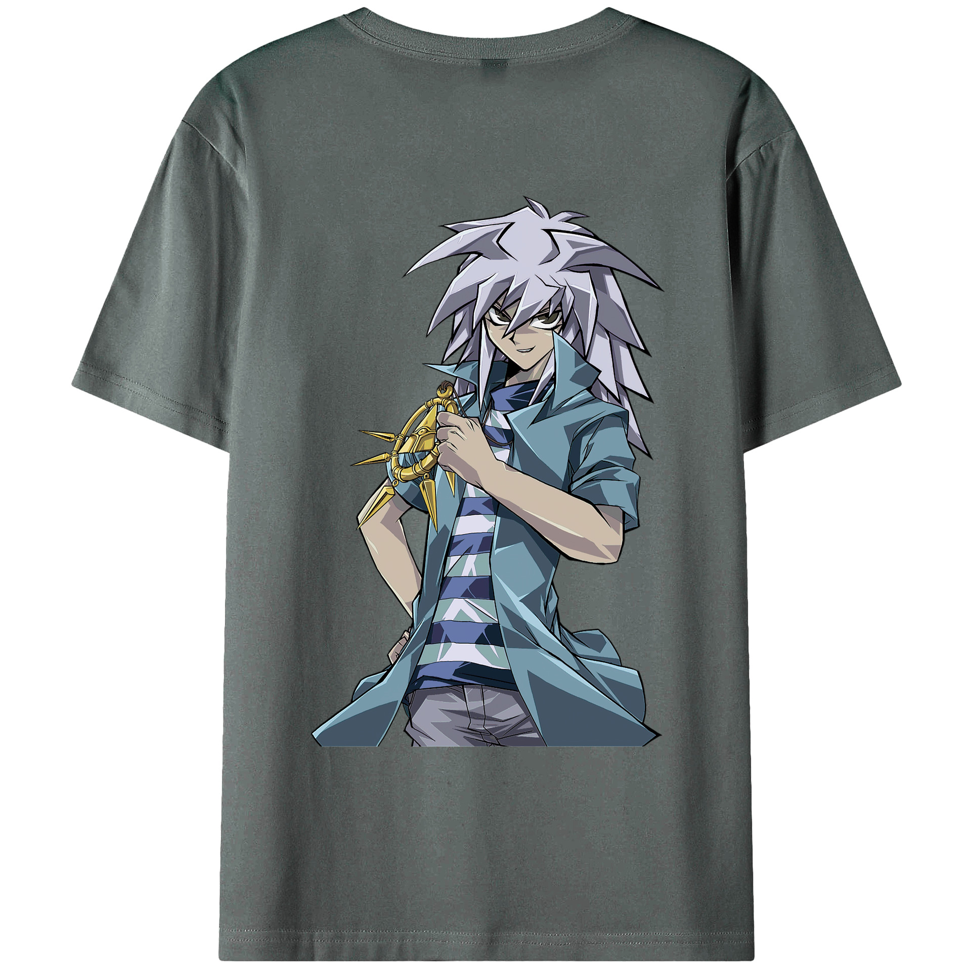 （画像用） 遊☆戯☆王 Yu-Gi-Oh! 綿100％ メンズ半袖Tシャツ（バックプリント） 通気性
